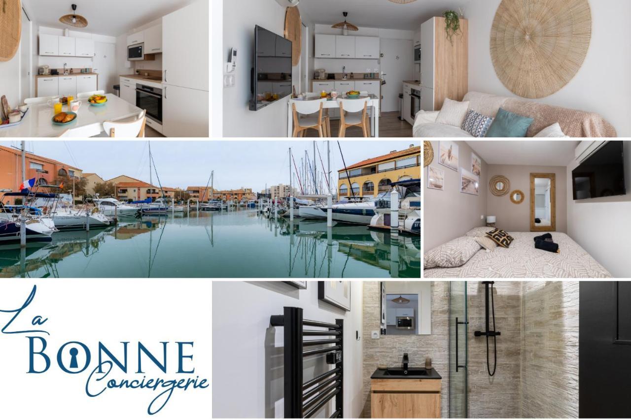 La Perle Du Port * Terrasse * Clim * Mer A 5 Min * Chambre * การ์นง-ปลาจ ภายนอก รูปภาพ